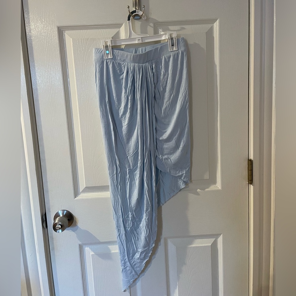 High low Light Blue Skirt